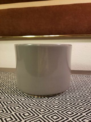 Vintage Gainey Ceramics Ac - 6 Planter Pot Rare Glossy Gray Mid Century Modern Evc