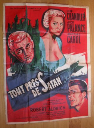 Ten Seconds To Hell Jack Palance French Movie Poster 63 " X47 " 