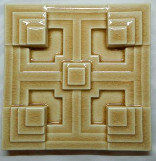 Frank Lloyd Wright Storer House Textile Block Tile 8 " X 8 " Motawi Tileworks