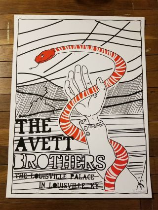 The Avett Brothers Concert Tour Poster Louisville 1 - 18 - 18 2018 Pete Schroth N1