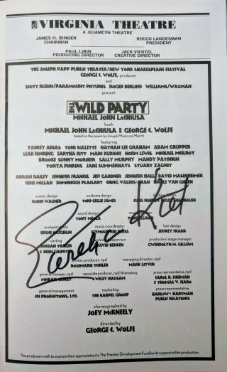 Eartha Kitt Signed Playbill Program - The Wild Party