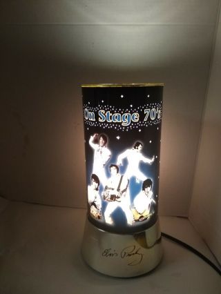 Elvis Presley On Stage 70s Motion / Rotating Lamp Rare