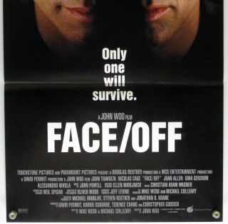 FACE/OFF John Travolta Nicolas Cage JOHN WOO SCI - FI CLASSIC Aus Daybill 1997 3