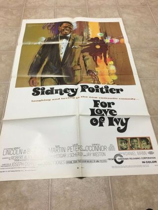 For Love Of Ivy 1968 Sidney Poitier Theatrical 1sht