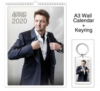 Jeremy Renner 2019 Wall Holiday Calendar,  Keyring