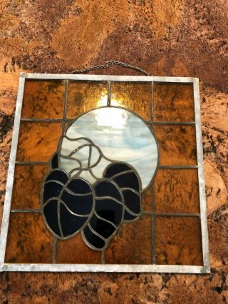 Vintage Stained Glass Sun Catcher 15.  5 " X 15.  5 " Handmade Soldered