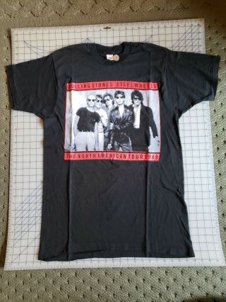 1989 Rolling Stones Steel Wheels Concert T Shirt Xl True Vintage Single Stitch