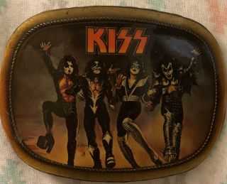 1976 Rock And Roll Kiss Destroyer Picture Belt Buckle By Pacifica Usa