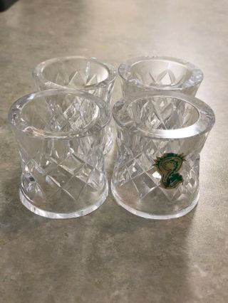 Set Of 4 Vintage Waterford Irish Crystal Comeragh Napkin Rings