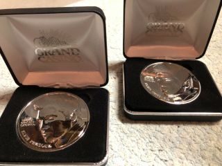 Silver Plated Grand Casino " Elvis Presley " 25th Anniversary Coin - Set Of 2