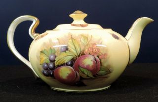 Aynsley Orchard Gold Fruit teapot artist signed England 4