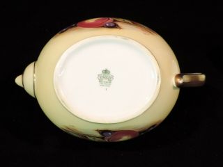 Aynsley Orchard Gold Fruit teapot artist signed England 8