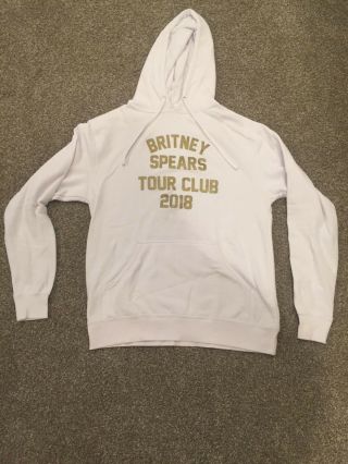 Britney Spears Tour Club 2018 White Hooded Sweatshirt Women 