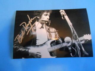 Autographed Bob Dylan Old Photo