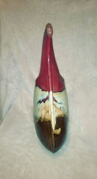 Mangum Studio Pottery Flame Vase (Signed) 15in.  tall 6