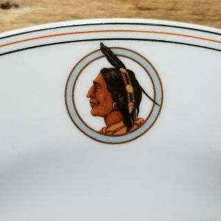 Vintage 1966 Native American Indian Brave Syracuse China Diner Restaurant Plate