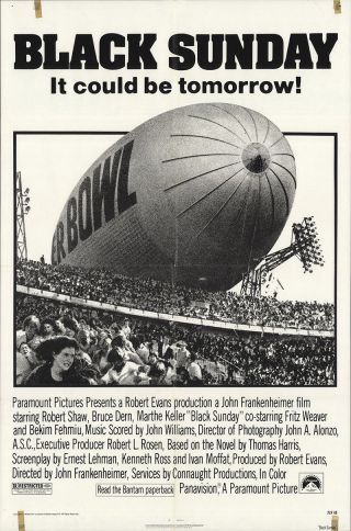 Black Sunday 1977 27x41 Orig Movie Poster Fff - 29322 Bruce Dern U.  S.  One Sheet
