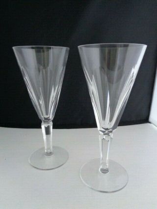 Waterford Crystal Set Of 2 Champagne Flutes Stemware Sheila Pattern Glassware