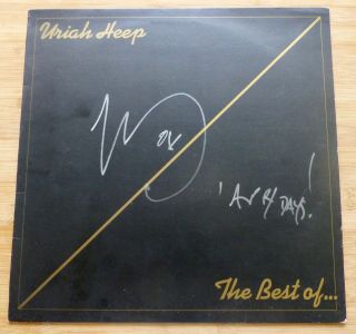 Uriah Heep - A Vinyl Disc Cover - Hand Signed By Mick Box - With & Rare