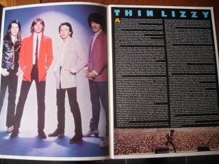 thin lizzy renegade 1981 and 1980 1983 tour programme phil lynott with poster 2