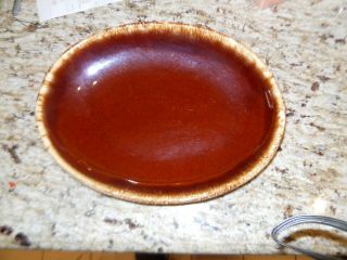 Vintage Rare Brown Spaghette Bowl Plate - Hull Pottery Usa Oven Proof 11 In X 8