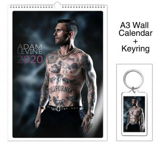 Adam Levine Maroon 5 2020 Wall Holiday Calendar,  Keyring