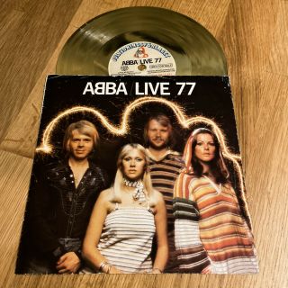 Abba Live 77 - Rare Gold Swedish 7 " Flexi Disc - Live Australia 1977 Polar Promo