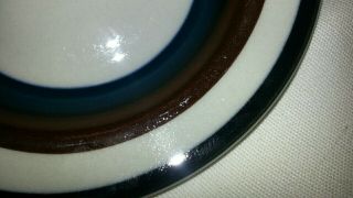 Set of 6 Vintage Arabia of Finland KAIRA Blue/Brown/Black 5.  25 