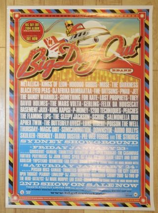 2004 Metallica & Kings Of Leon & Muse - Big Day Out Sydney Concert Poster By ???