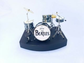 Miniature Drum Set.  Mini Drum John Lennon Ringo Starr Ludwig Beatles.  Mini Art