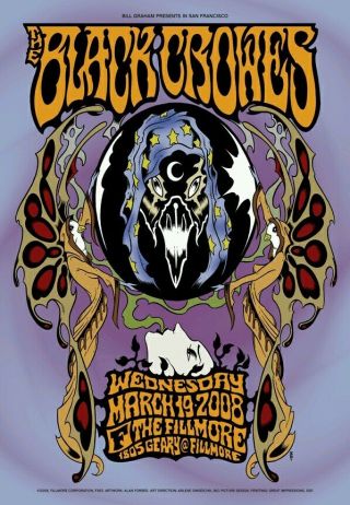 The Black Crowes | Art By Alan Forbes - 2008 Concert Poster Bg F925