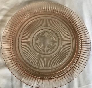 Vintage Queen Mary Pink Depression Fruit Bowl And Platter By Anchor Hocking