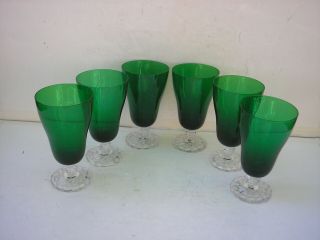 Vintage Fostoria Colonial Dame Water Goblet Glasses (set Of 6)