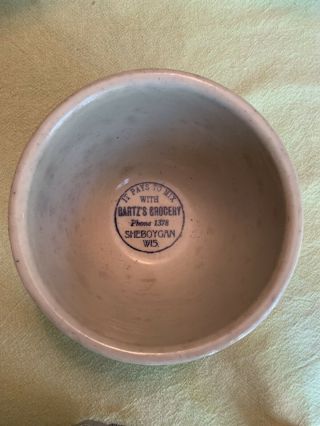Red Wing Sponge Band Grey Line Advertising 6 Inch Bowl