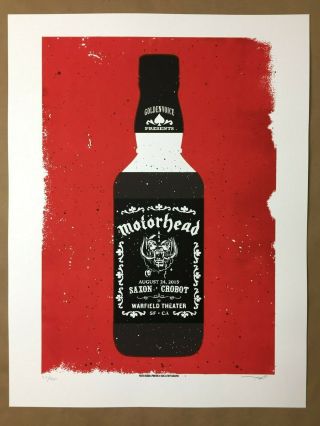 Motorhead Concert Poster Lemmy Jack Daniels Lil Tuffy 22/200 Rare 17.  5x23 Whisky