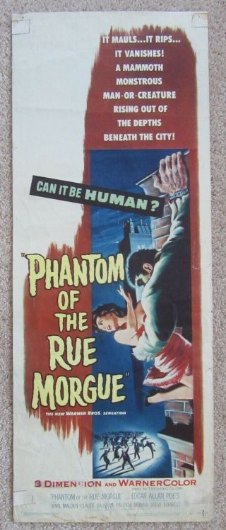 Phantom Of The Rue Morgue 1954 Insrt Movie Poster Rld Good