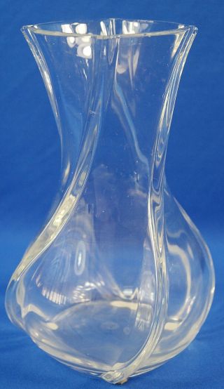 Vintage Baccarat France Crystal " Serpentine " Vase 8 1/4 "