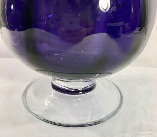 Vintage Artisan Hand Blown Amethyst Purple Art Glass Spouted Pitcher Unbranded 8