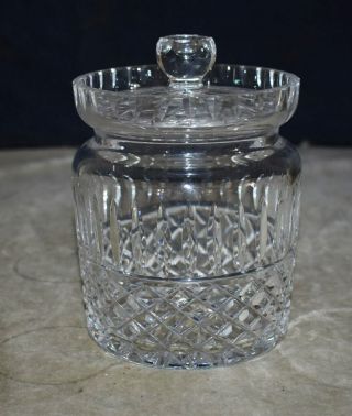 Magnificent Lg.  Waterford Cut Crystal Biscuit Barrel Cookie Jar W/cover - Maeve