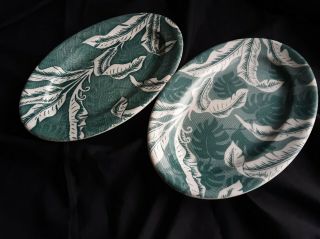 Tepco China Restaurant Ware 2 10 " Oval Serving Platters Palm Green