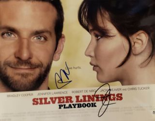 Signed Silver Linings Playbook 11x14 Photo Bradley Cooper / Jennifer Lawrence