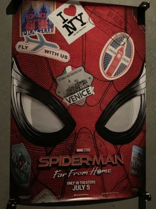 Spider - Man Far From Home D/s 4x6 Foot Bus Shelter Movie Poster