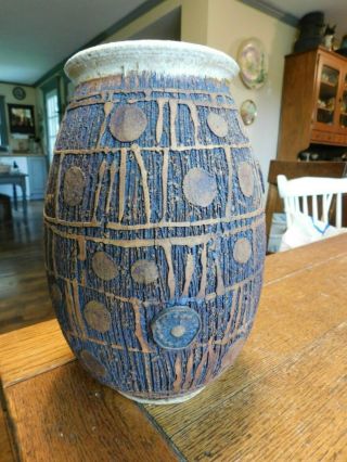 Artist Don Arthur Johns Signed Art Studio Mid - Century Vintage Pottery Vase