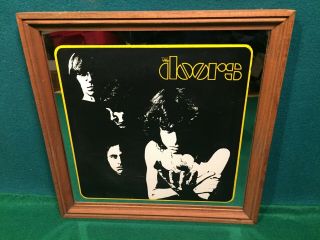 Vintage The Doors Jim Morrison Wood Framed Mirror Carnival Prize