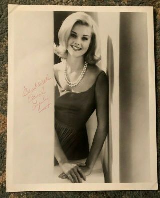 Carol Lynley Gorgeous Very Early Ink Signed 8x10 Photo