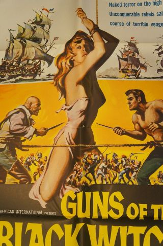 GUNS OF THE BLACK WITCH SEXY GIRL SWASHBUCKLING PIRATE ONE SHEET 1961 2