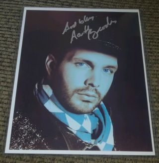 " God Bless " Garth Brooks Signed Autographed 8x10 Photo W Gold Sharpie Marker