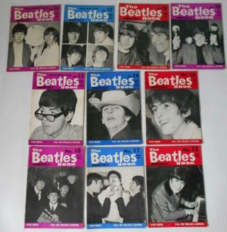 The Beatles Monthly Books 1964 10,  11,  12,  13,  14,  15,  16,  17,  18,  19 Magazines X10