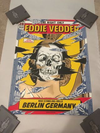Eddie Vedder Pearl Jam Concert Poster Se Berlin,  Germany Ian Williams 6/28/19