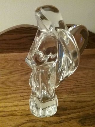 BACCARAT Crystal Nativity Angel With Horn Figurine Christmas / France Glass 5